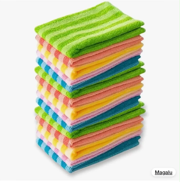 Panos de limpeza de microfibra coloridos